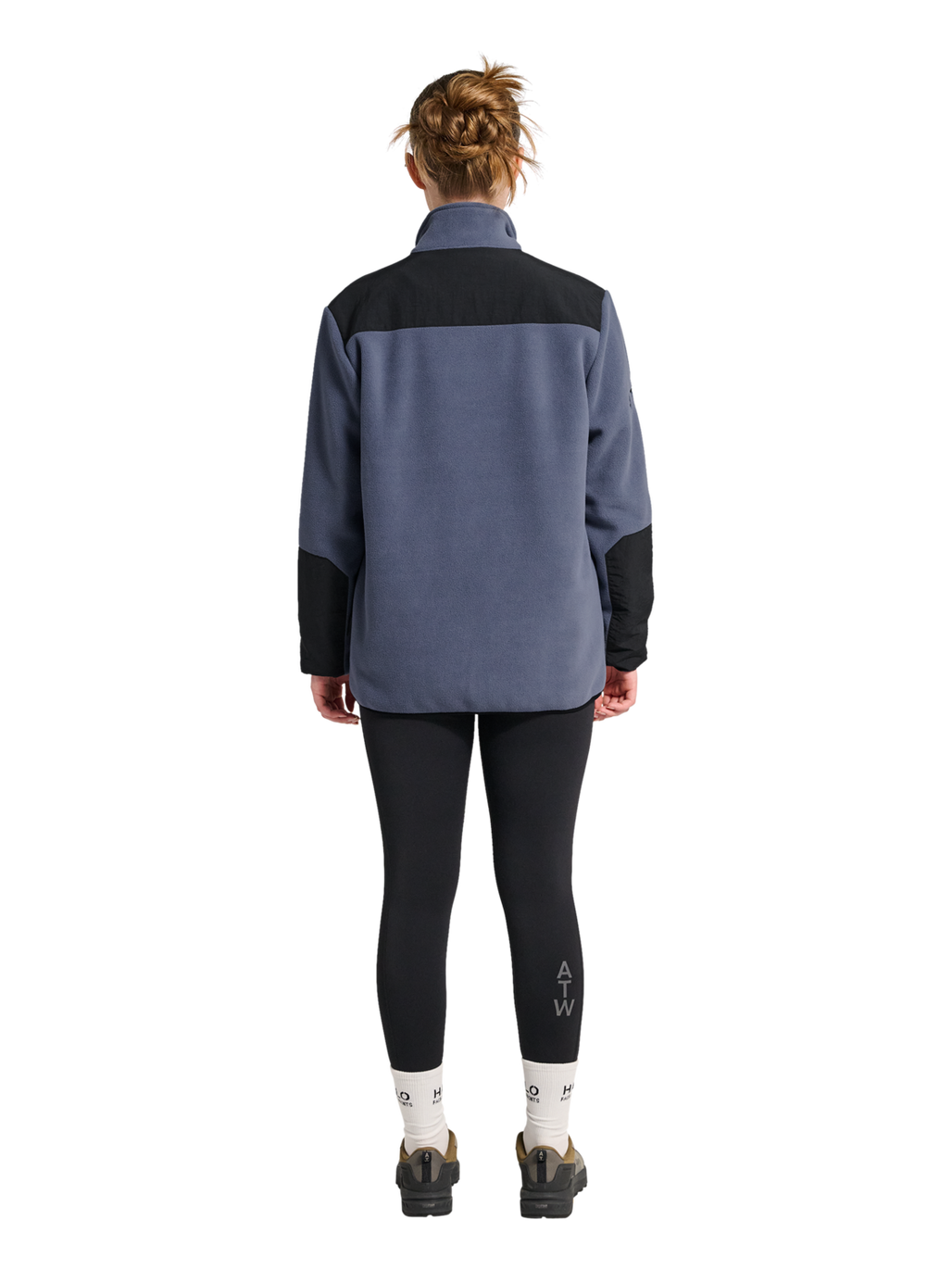 HALO BLOCKED ZIP FLEECE, GRISAILLE, model