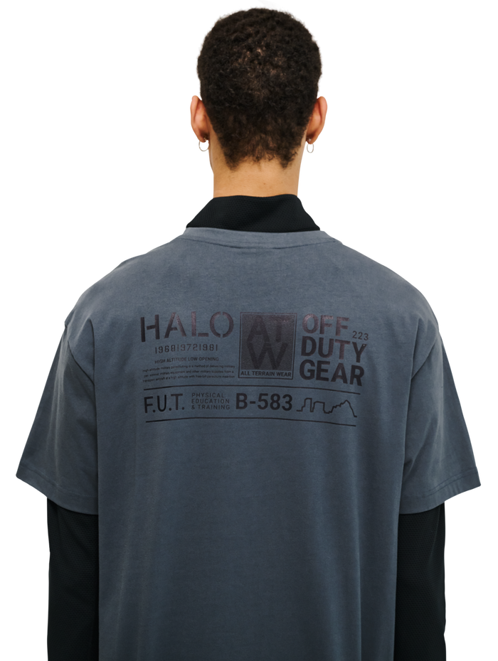 HALO GRAPHIC T-SHIRT 03, DARK SLATE, model