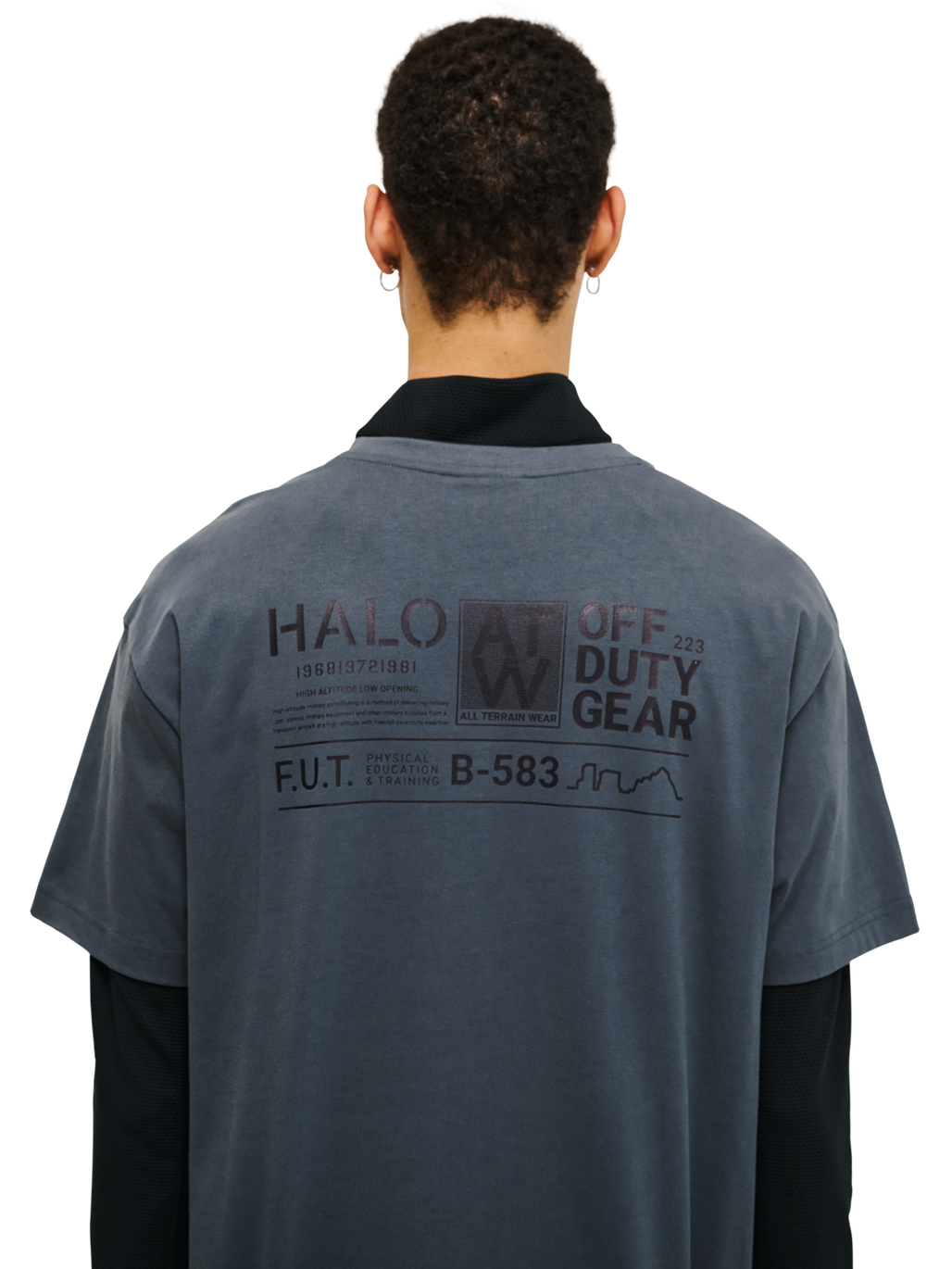 HALO GRAPHIC T-SHIRT 03, DARK SLATE, model