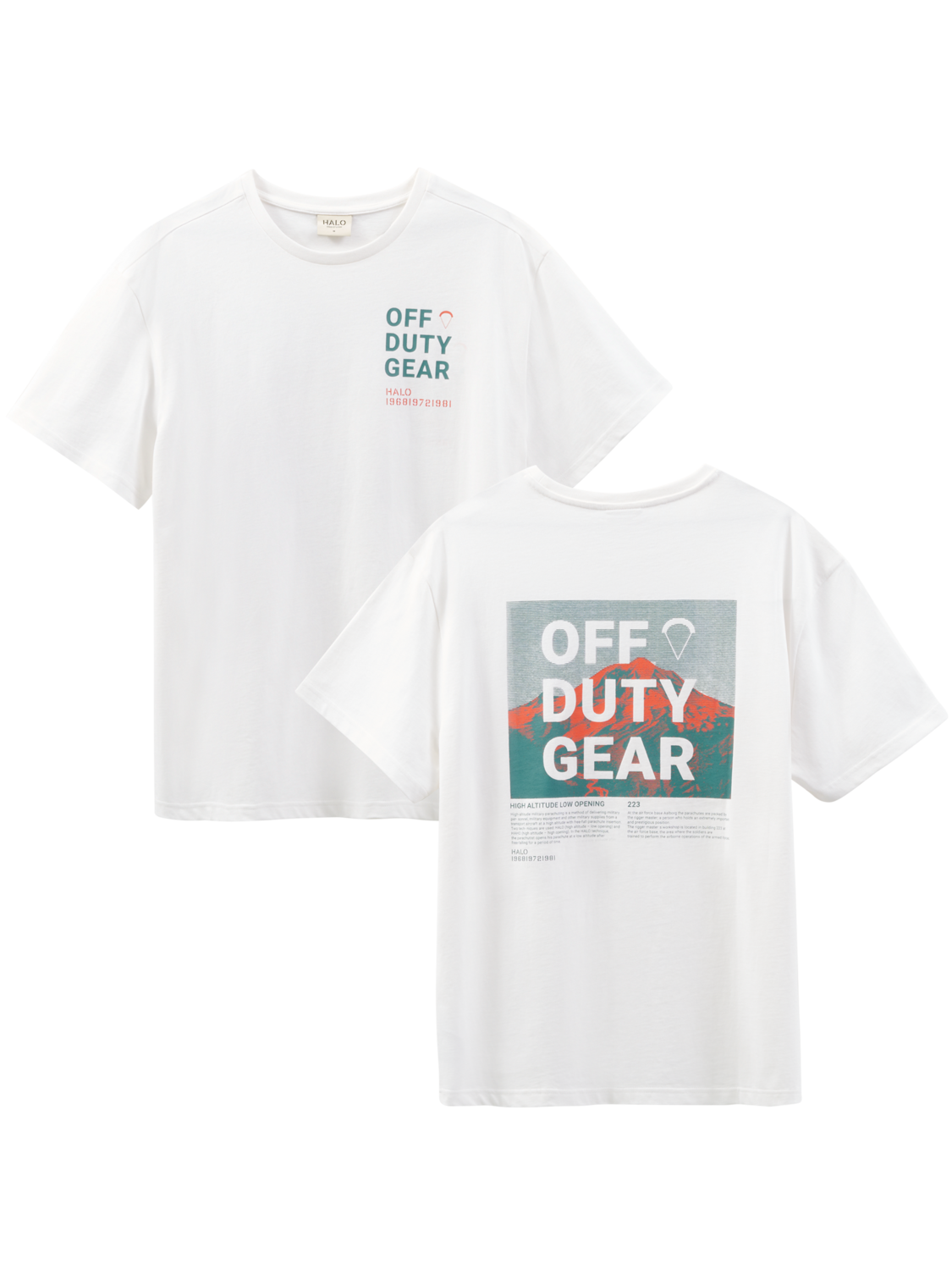 HALO AIR FORCE T-SHIRT, WHITE, packshot