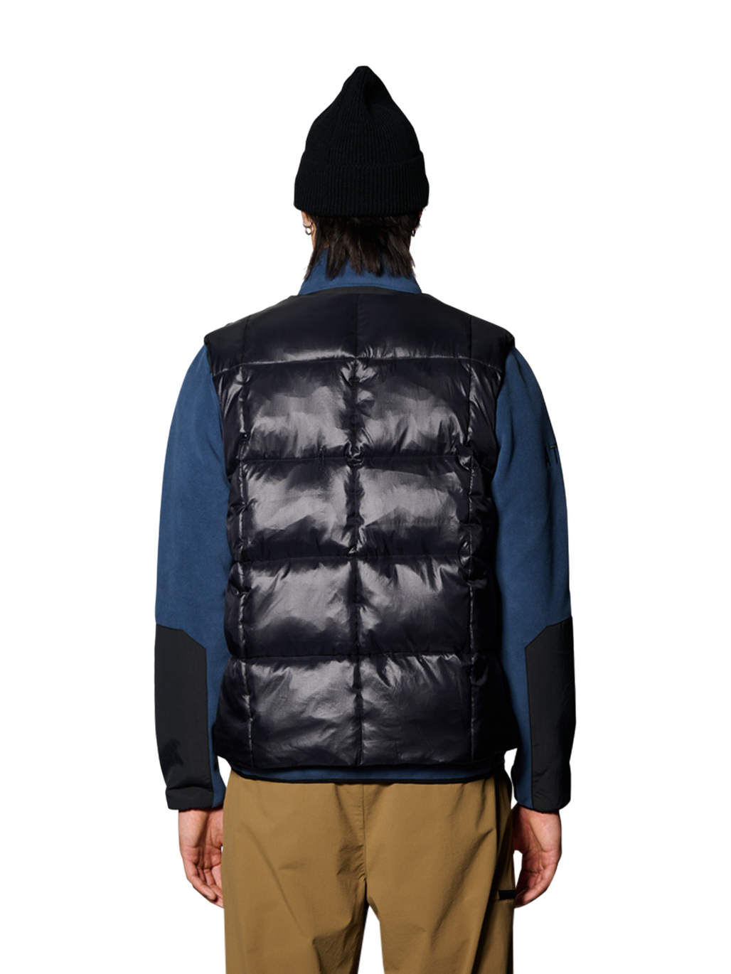 HALO TROOPER DOWN VEST, BLACK, model