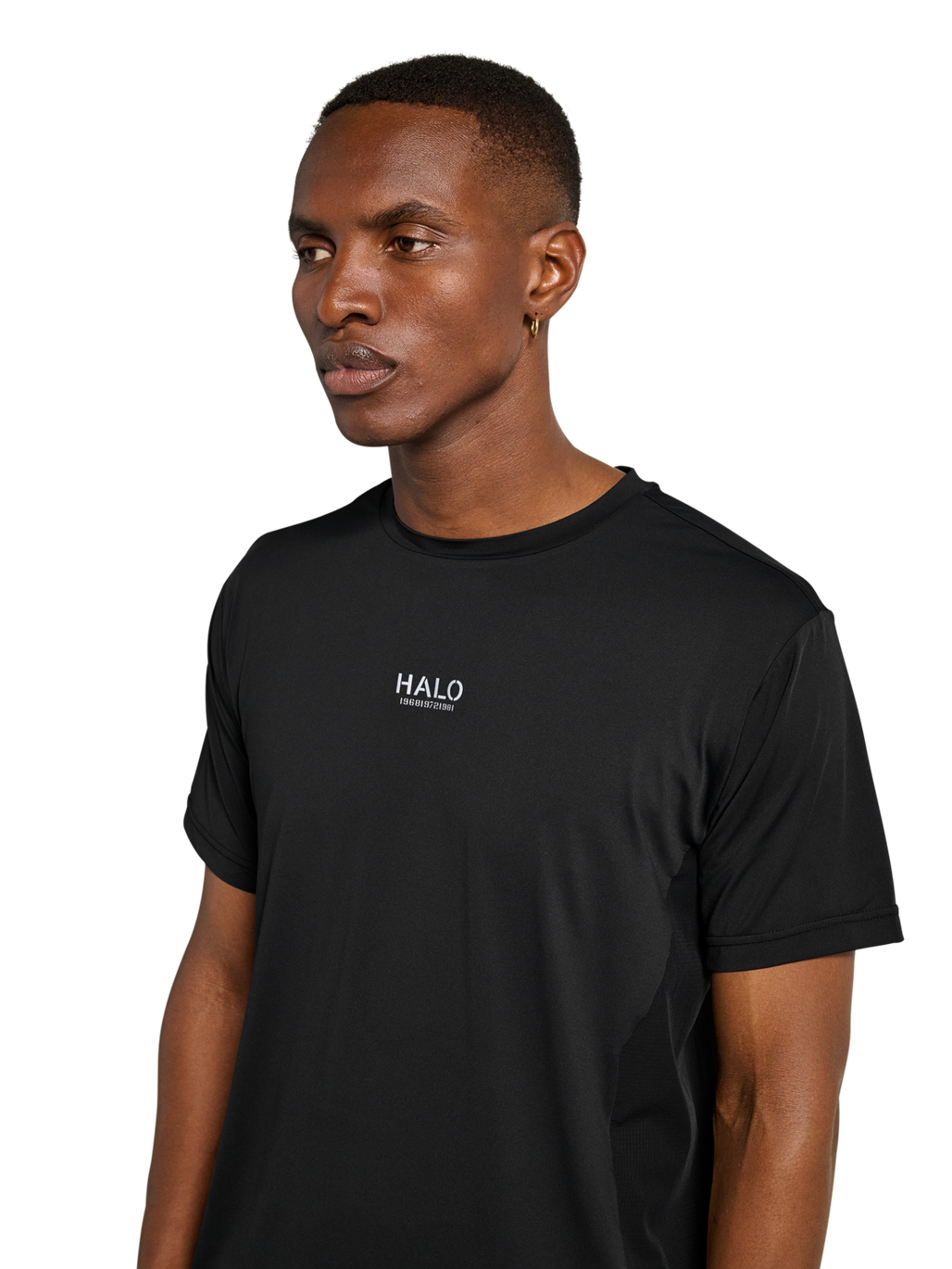 HALO SCOUT SS T-SHIRT, BLACK, model