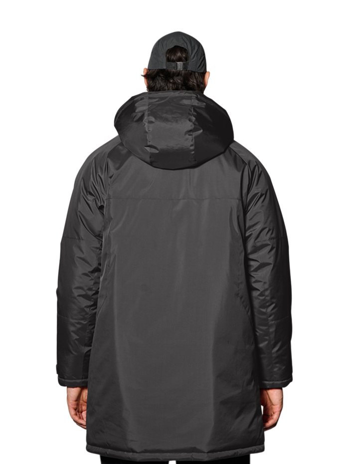 HALO SHIELD THERMOLITE PARKA, RAVEN, model