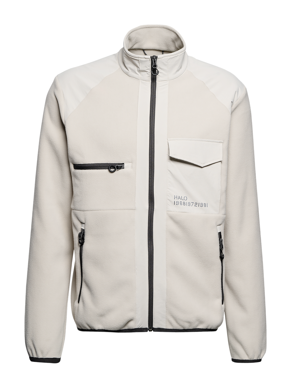 HALO PANELED FLEECE JACKET, SILVER LINING, packshot