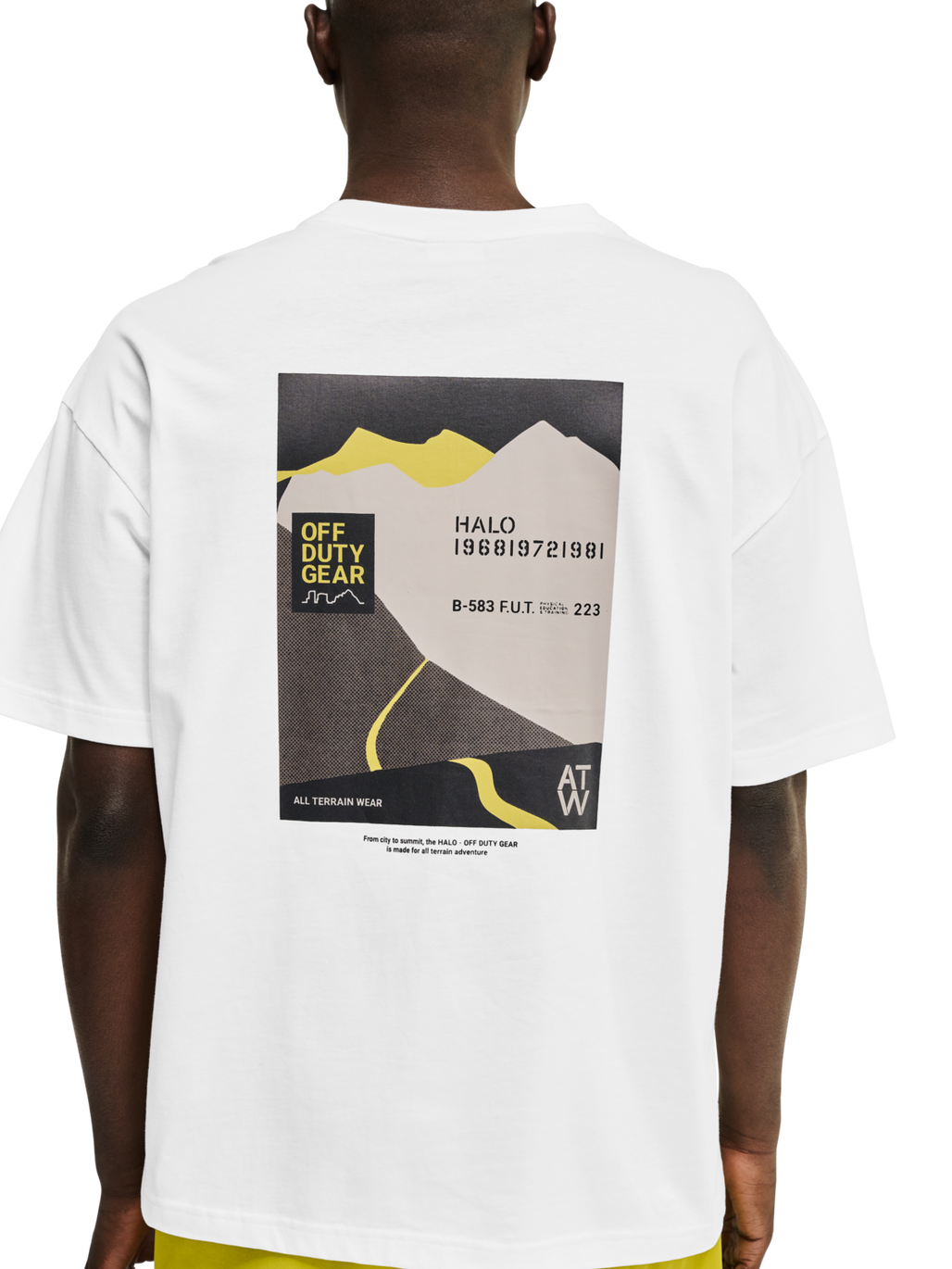 HALO AVIATION BOXY T-SHIRT, MARSHMALLOW, model