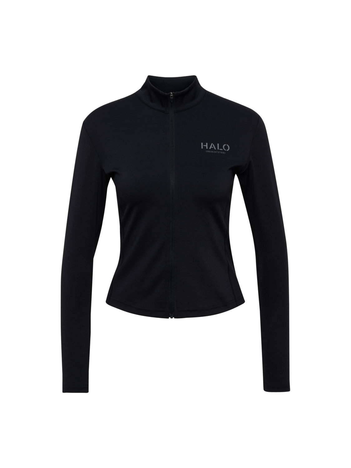 HALO WOMENS TRAINING ZIP SHIRT, BLACK, packshot