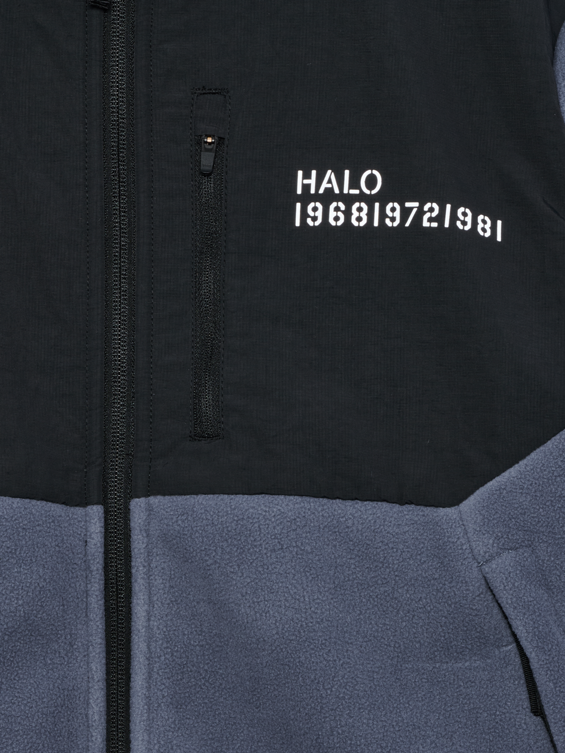 HALO BLOCKED ZIP FLEECE, GRISAILLE, packshot