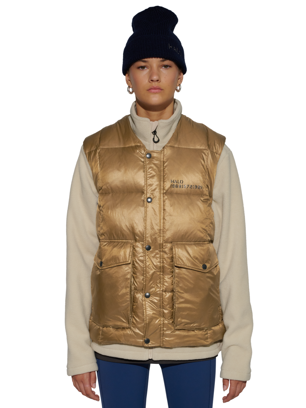 HALO TROOPER DOWN VEST, KANGAROO, model