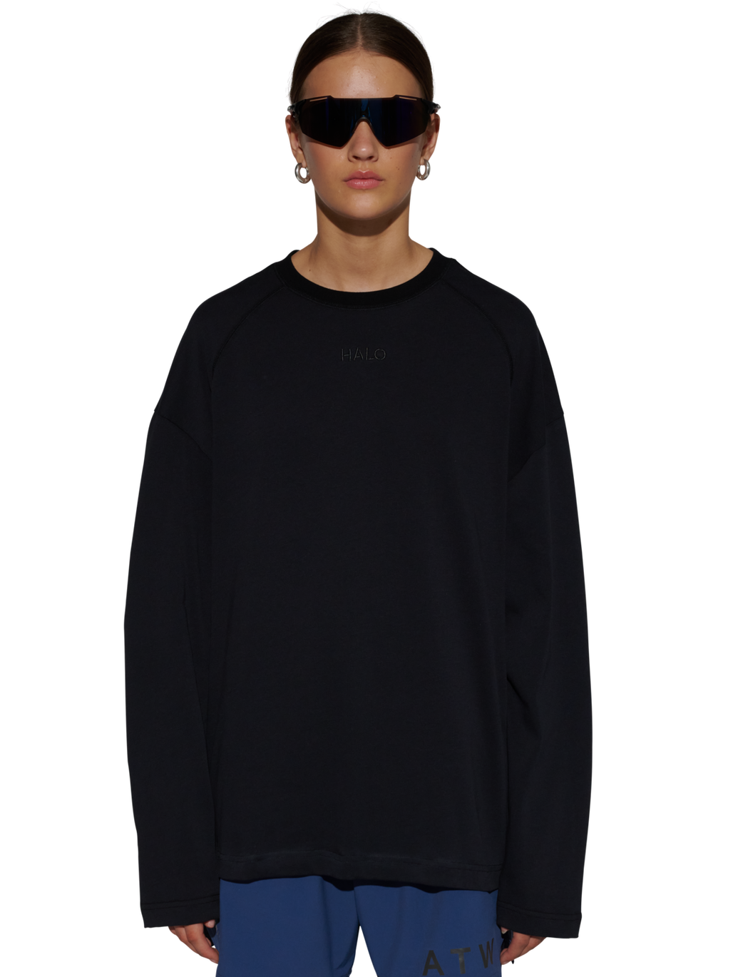 HALO CORDURA L/S T-SHIRT, BLACK, model