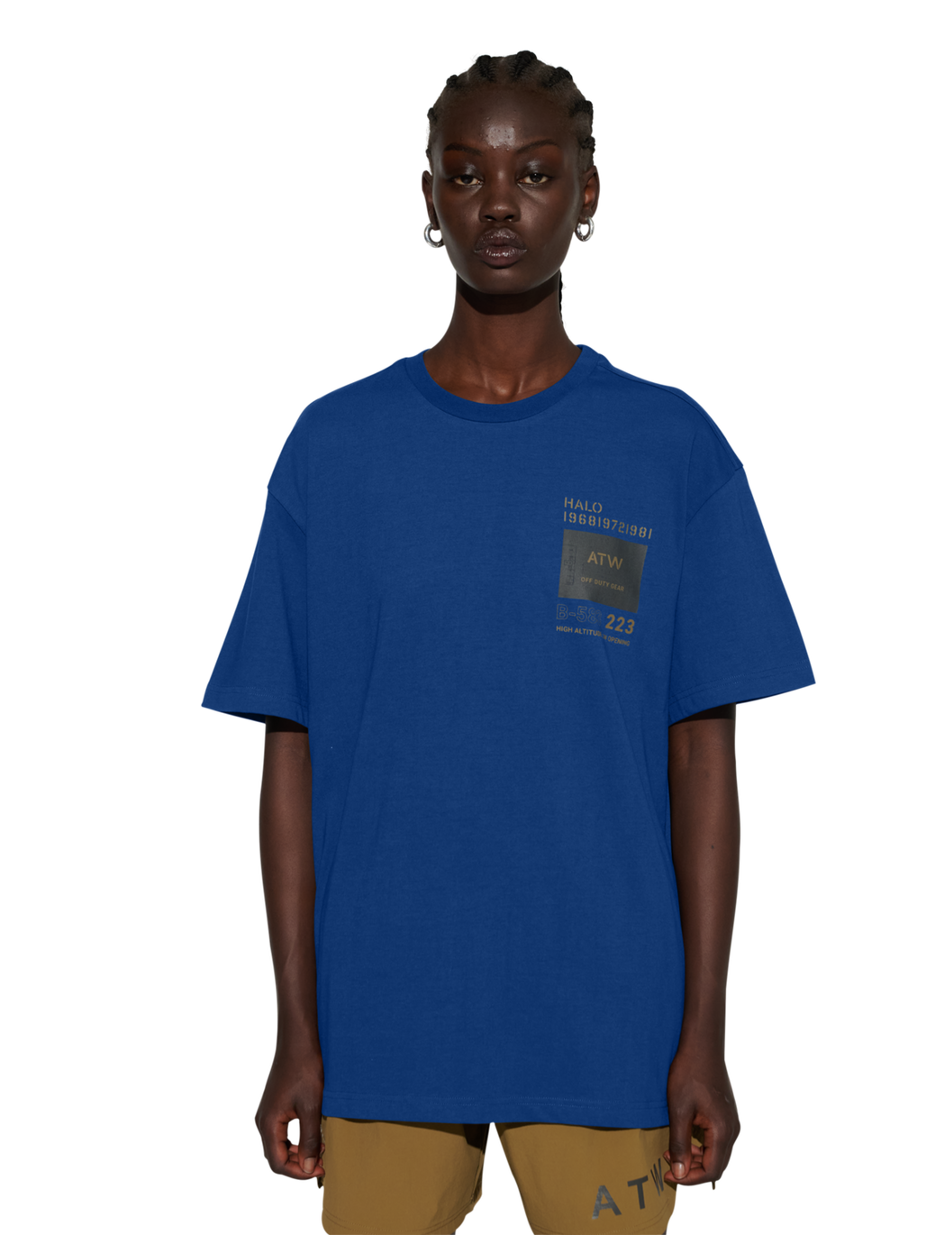HALO B-583 T-SHIRT, SARGASSO SEA, model