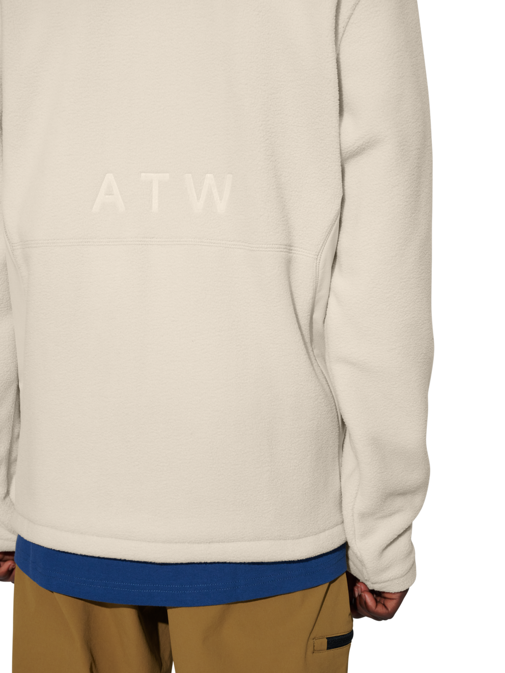 HALO ATW TEDDY FLEECE JACKET, OYSTER GRAY, model