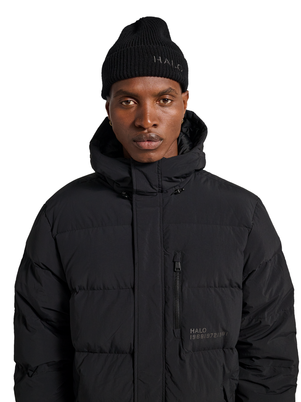 HALO MOUNTAIN DOWN JACKET, BLACK, model