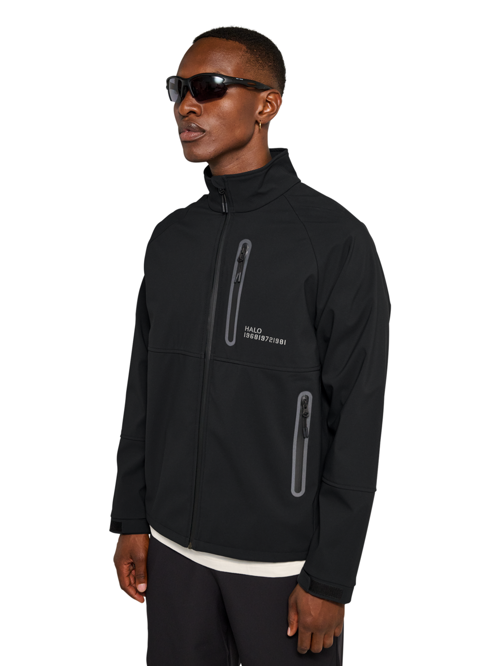 HALO ELITE SOFTSHELL JACKET, BLACK, model