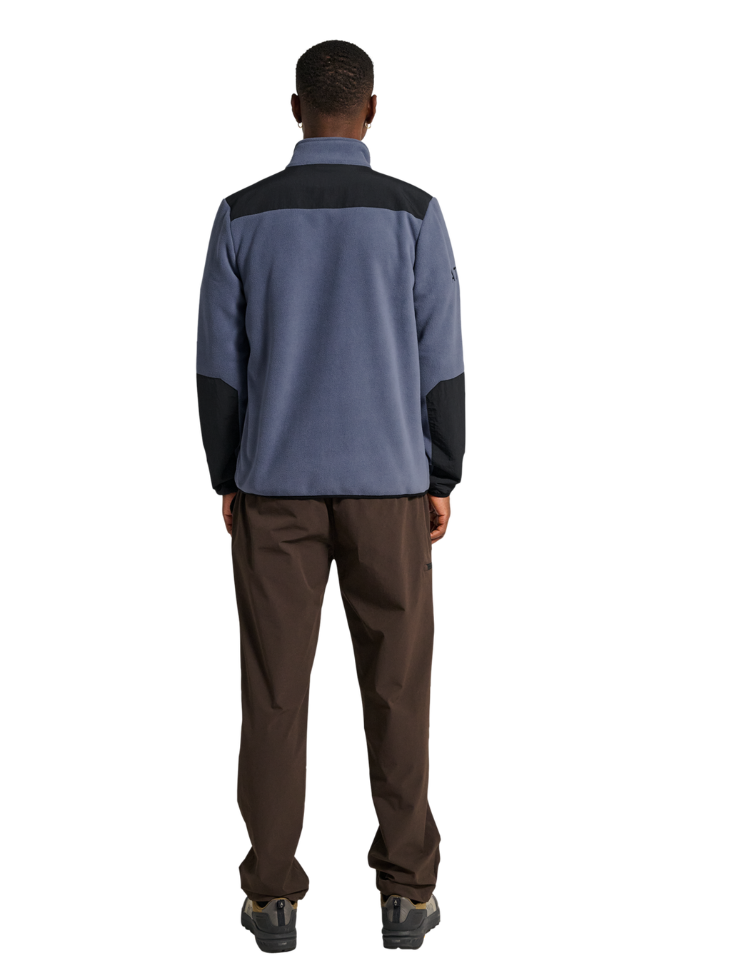 HALO BLOCKED ZIP FLEECE, GRISAILLE, model