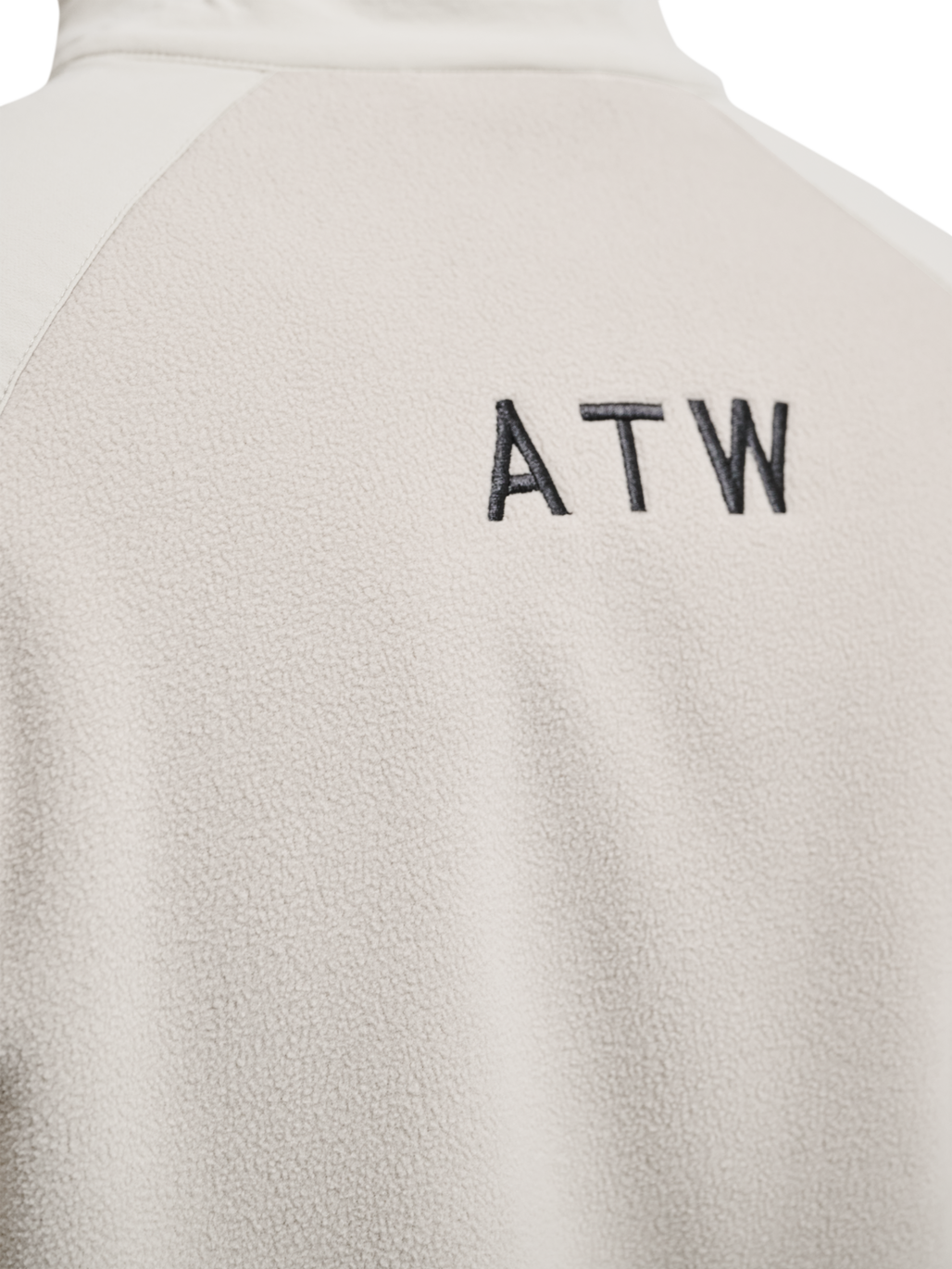 HALO PANELED FLEECE JACKET, SILVER LINING, model