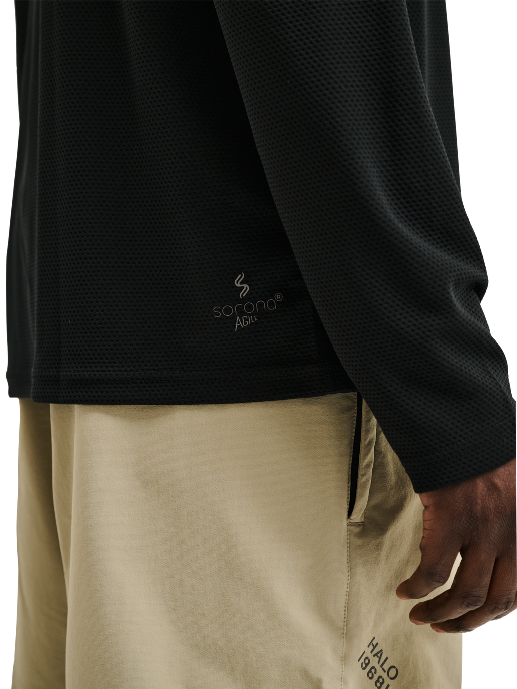 HALO SORONA HALF ZIP, BLACK, model