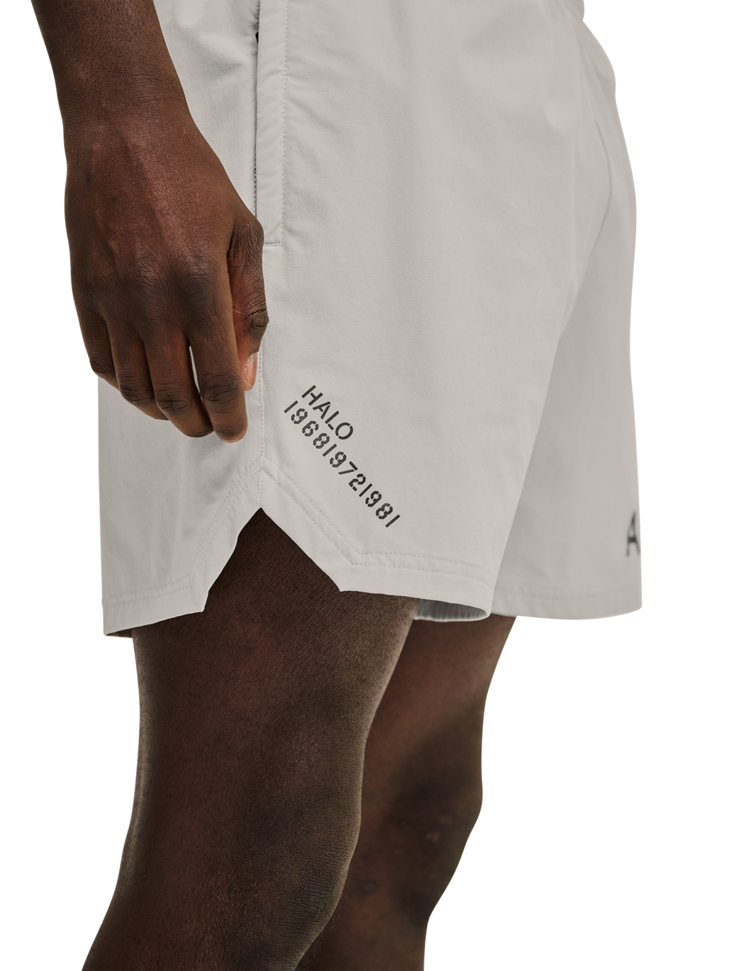 HALO SHORTS, SILVER LINING, model