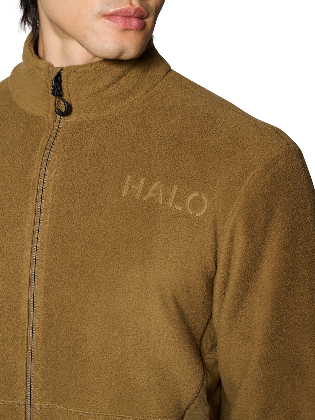 HALO ATW TEDDY FLEECE JACKET, KANGAROO, model