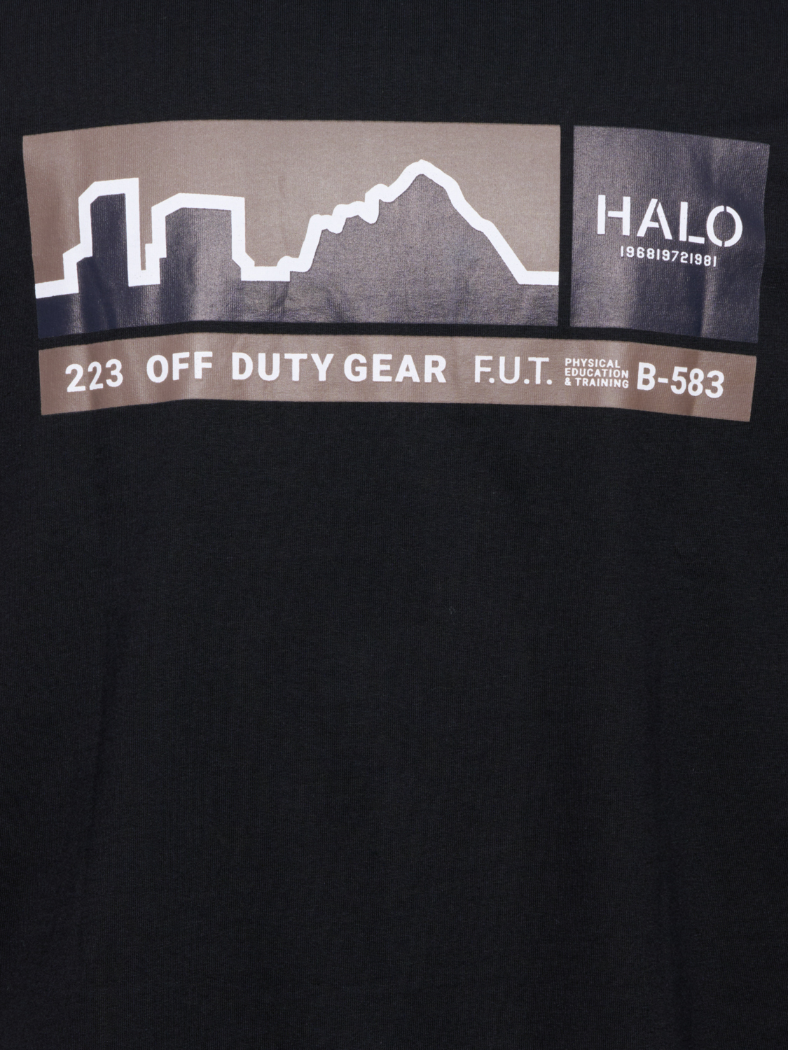 HALO GRAPHIC T-SHIRT, BLACK, packshot
