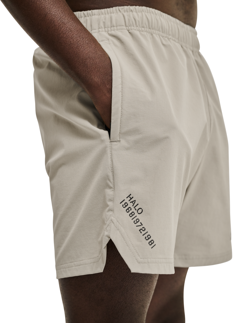 HALO SHORTS, SENECA ROCK, model