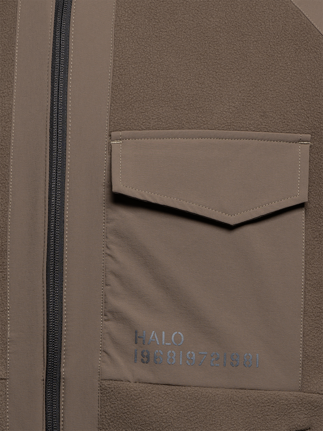 HALO PANELED FLEECE JACKET, CHOCOLATE CHIP, packshot