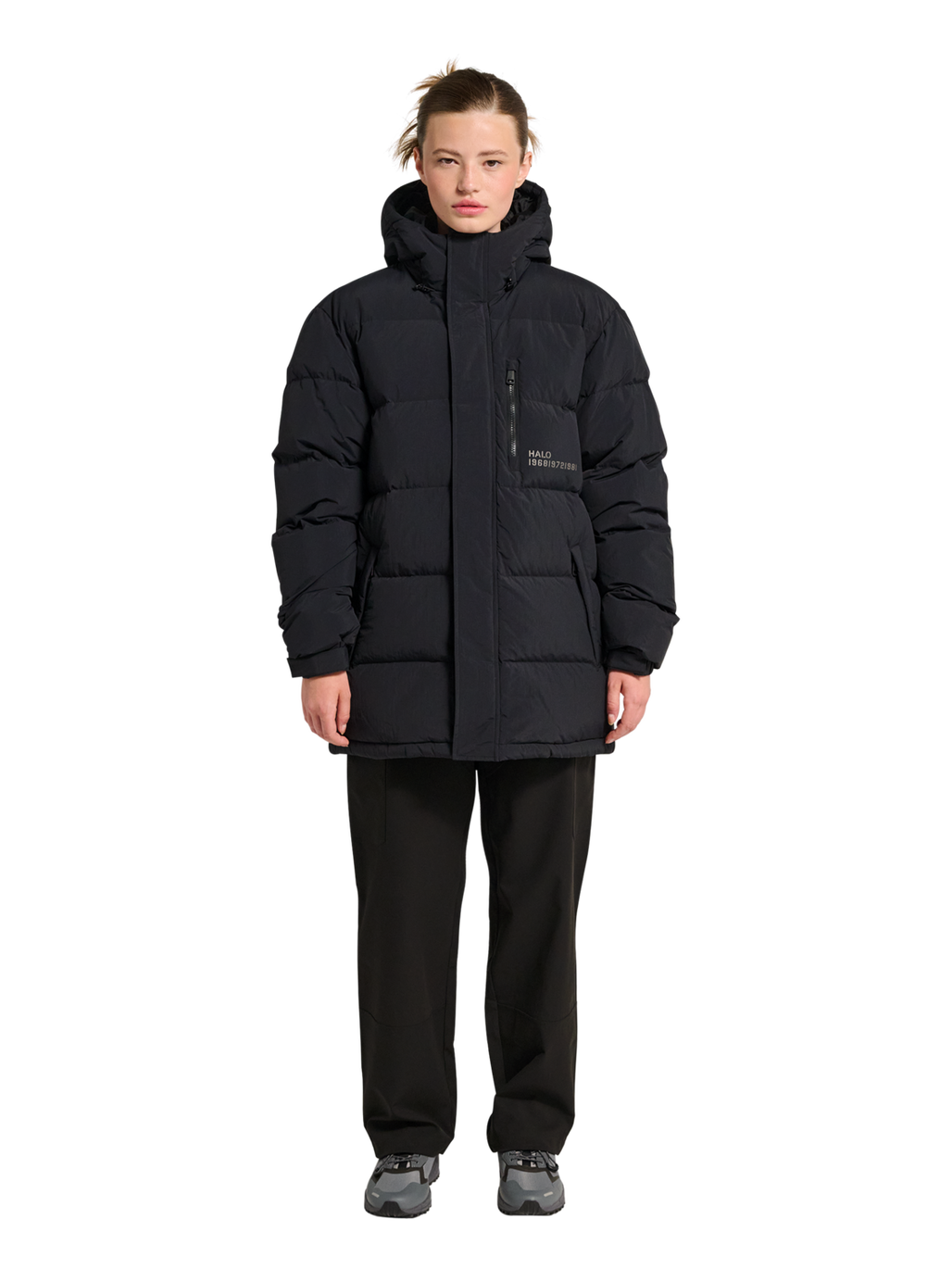 HALO MOUNTAIN DOWN JACKET, BLACK, model