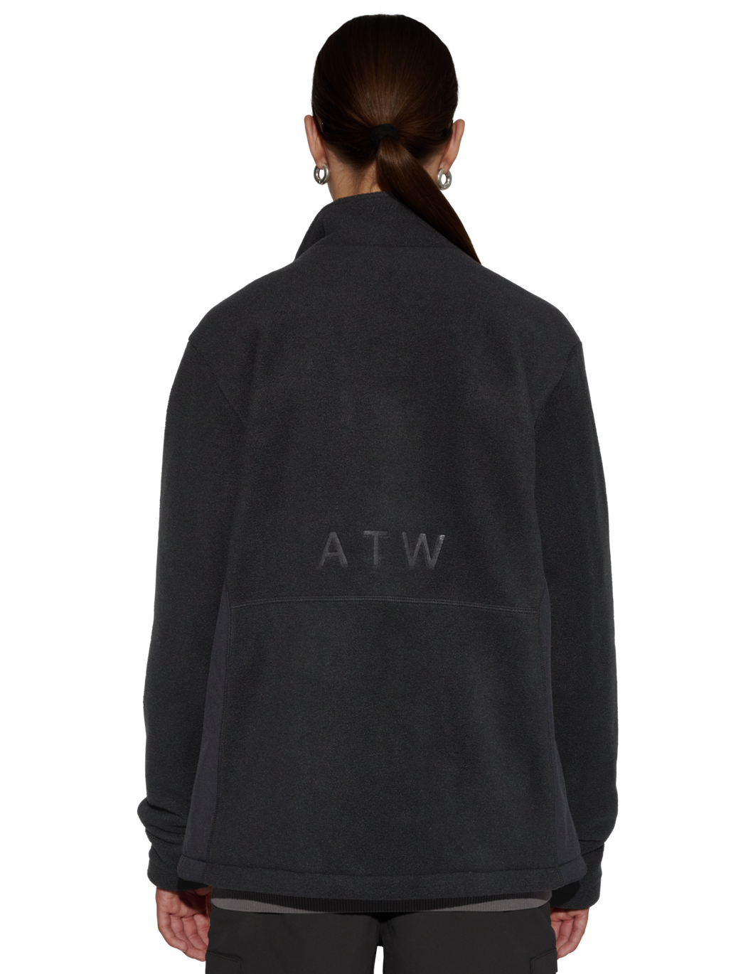 HALO ATW TEDDY FLEECE JACKET, BLACK, model