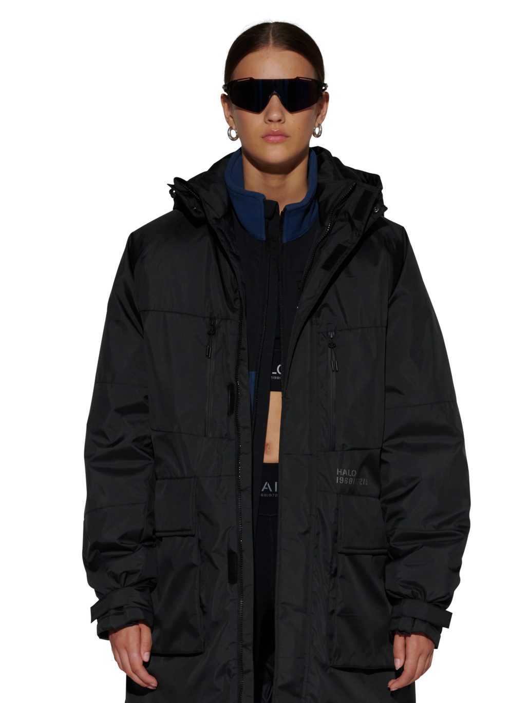HALO SHIELD THERMOLITE PARKA, BLACK, model