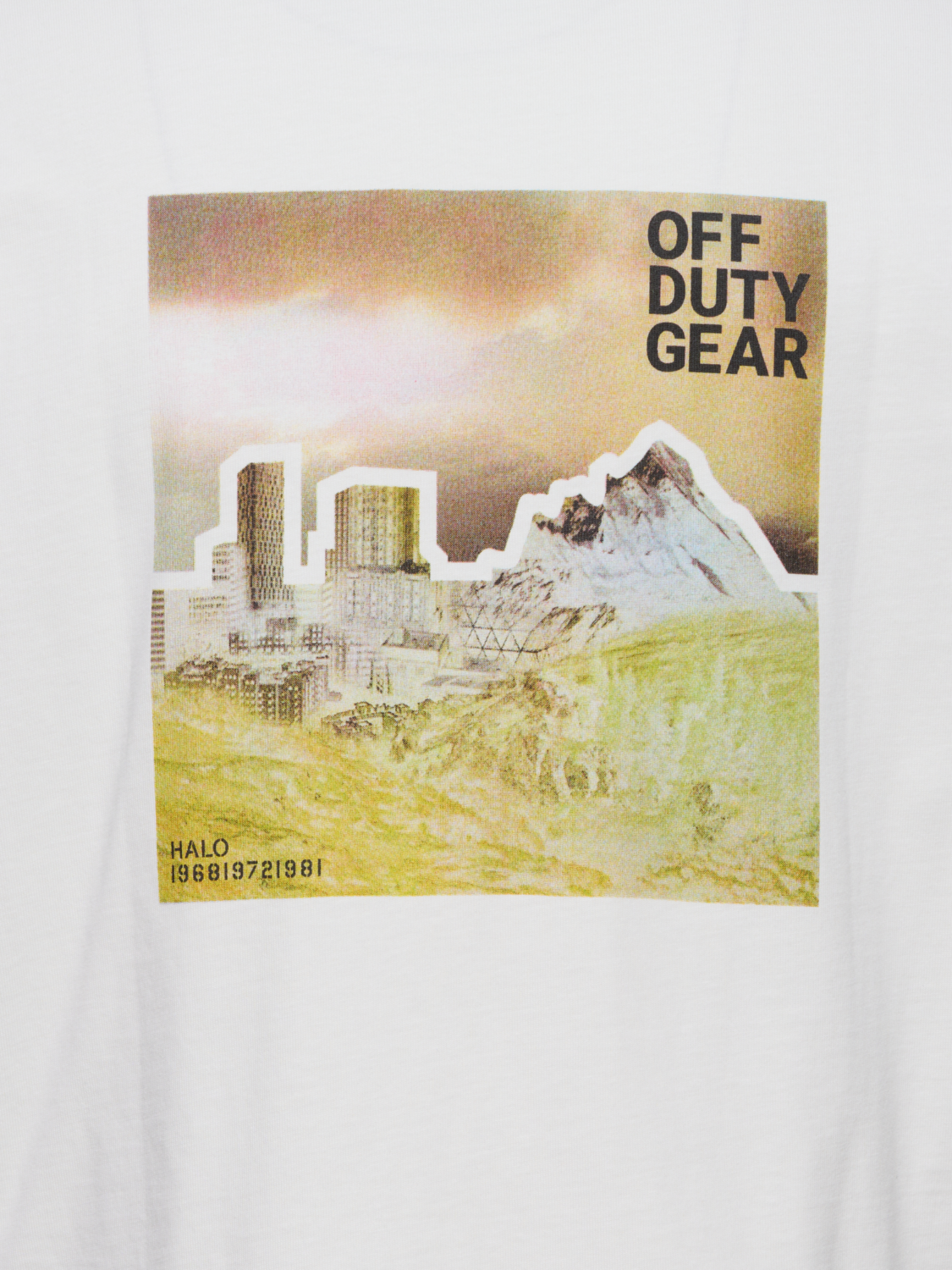 HALO GRAPHIC T-SHIRT, MARSHMALLOW/SENECA ROCK, packshot