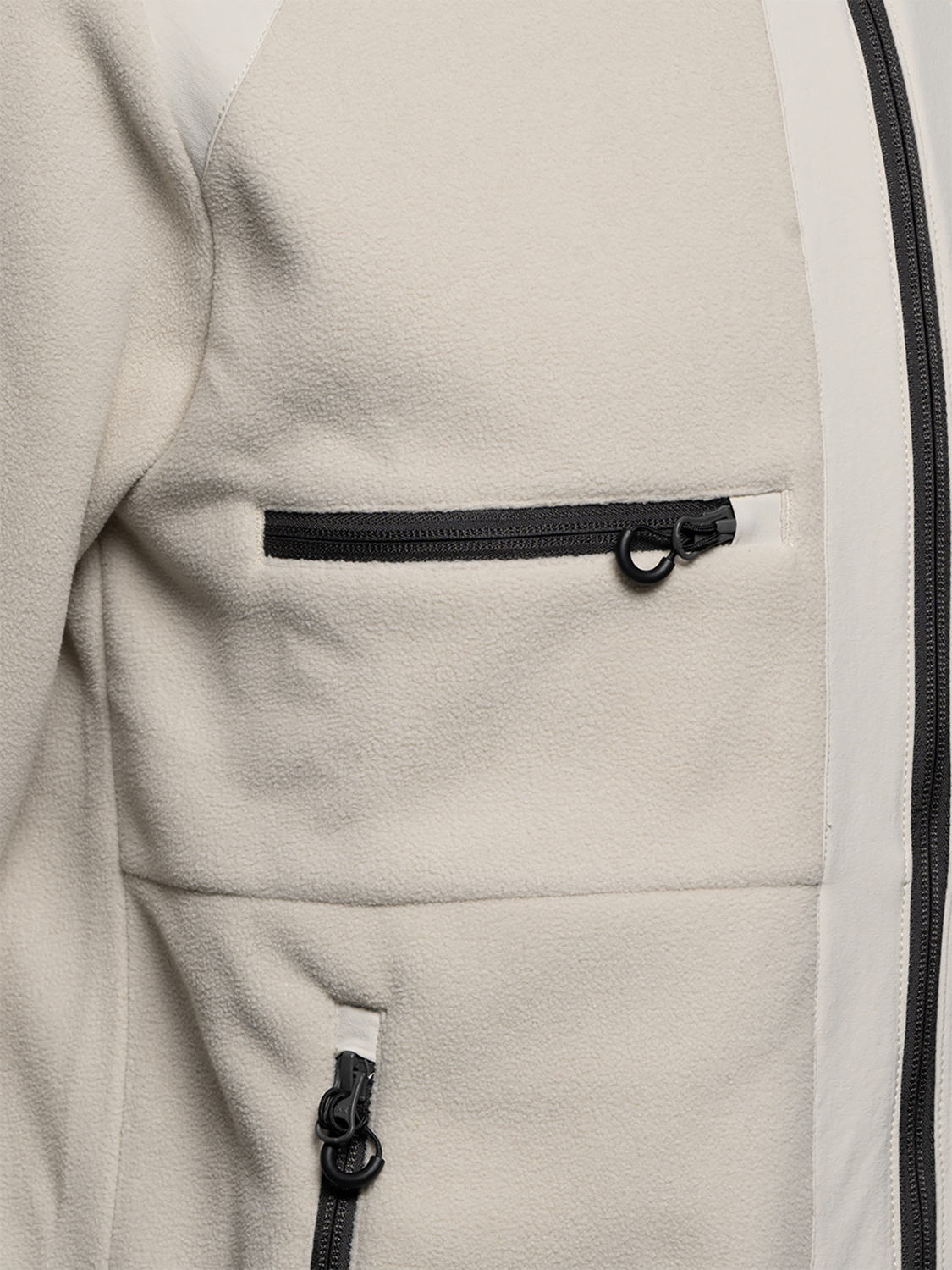 HALO PANELED FLEECE JACKET, SILVER LINING, packshot