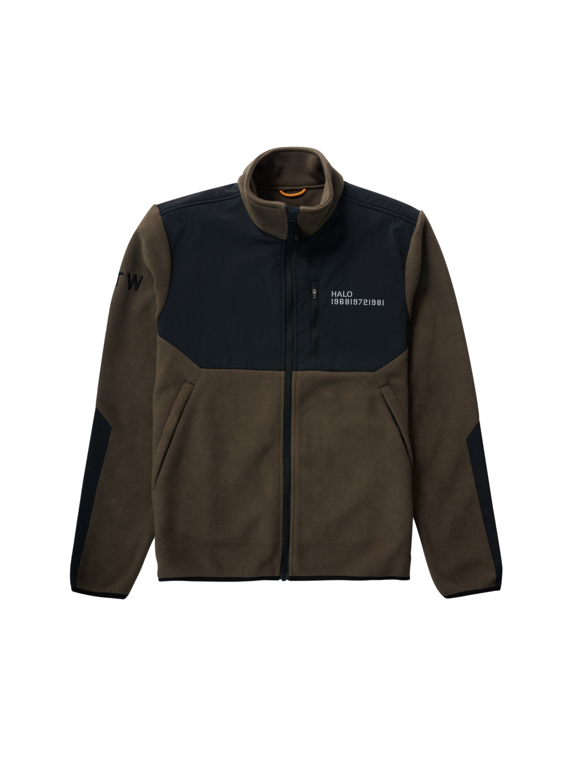 HALO BLOCKED ZIP FLEECE, MAJOR BROWN, packshot