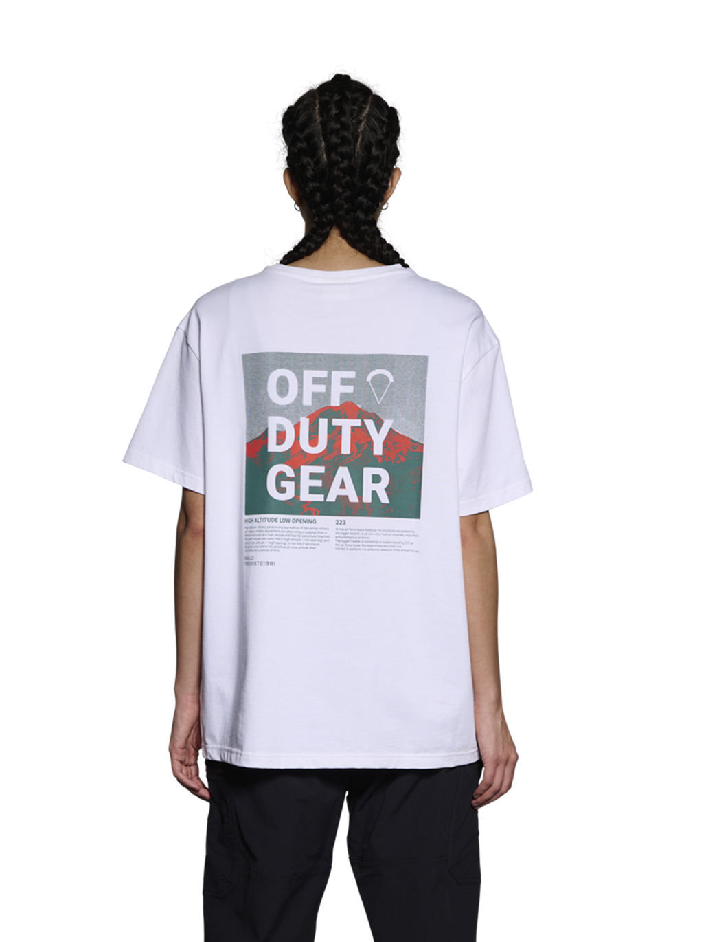 HALO AIR FORCE T-SHIRT, WHITE, model