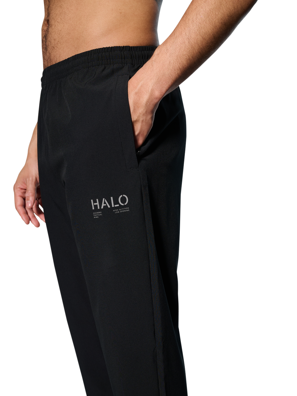 HALO TECH PANTS, BLACK, model