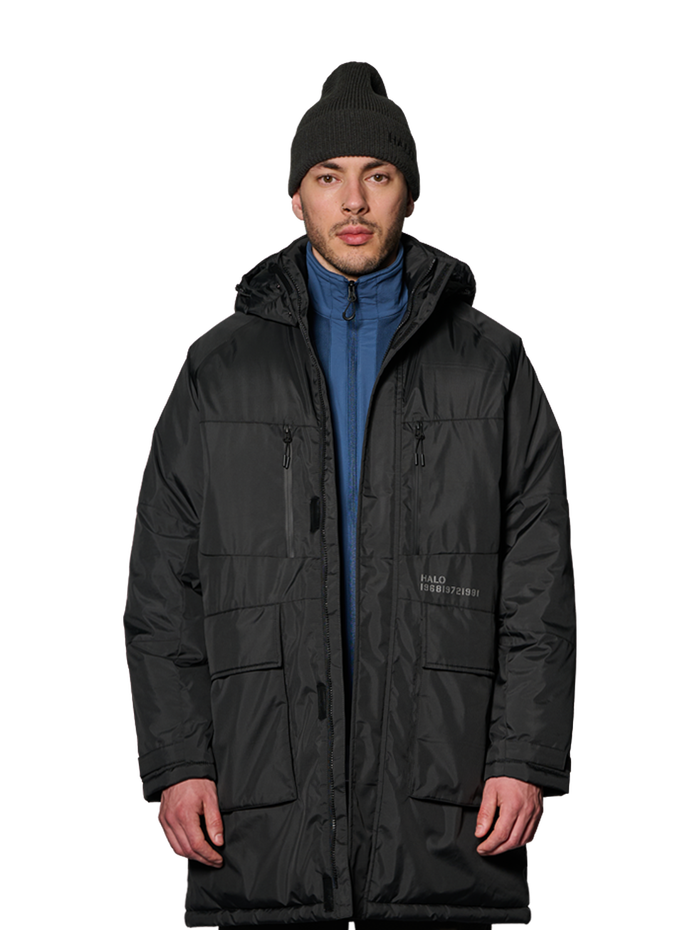 HALO SHIELD THERMOLITE PARKA, BLACK, model