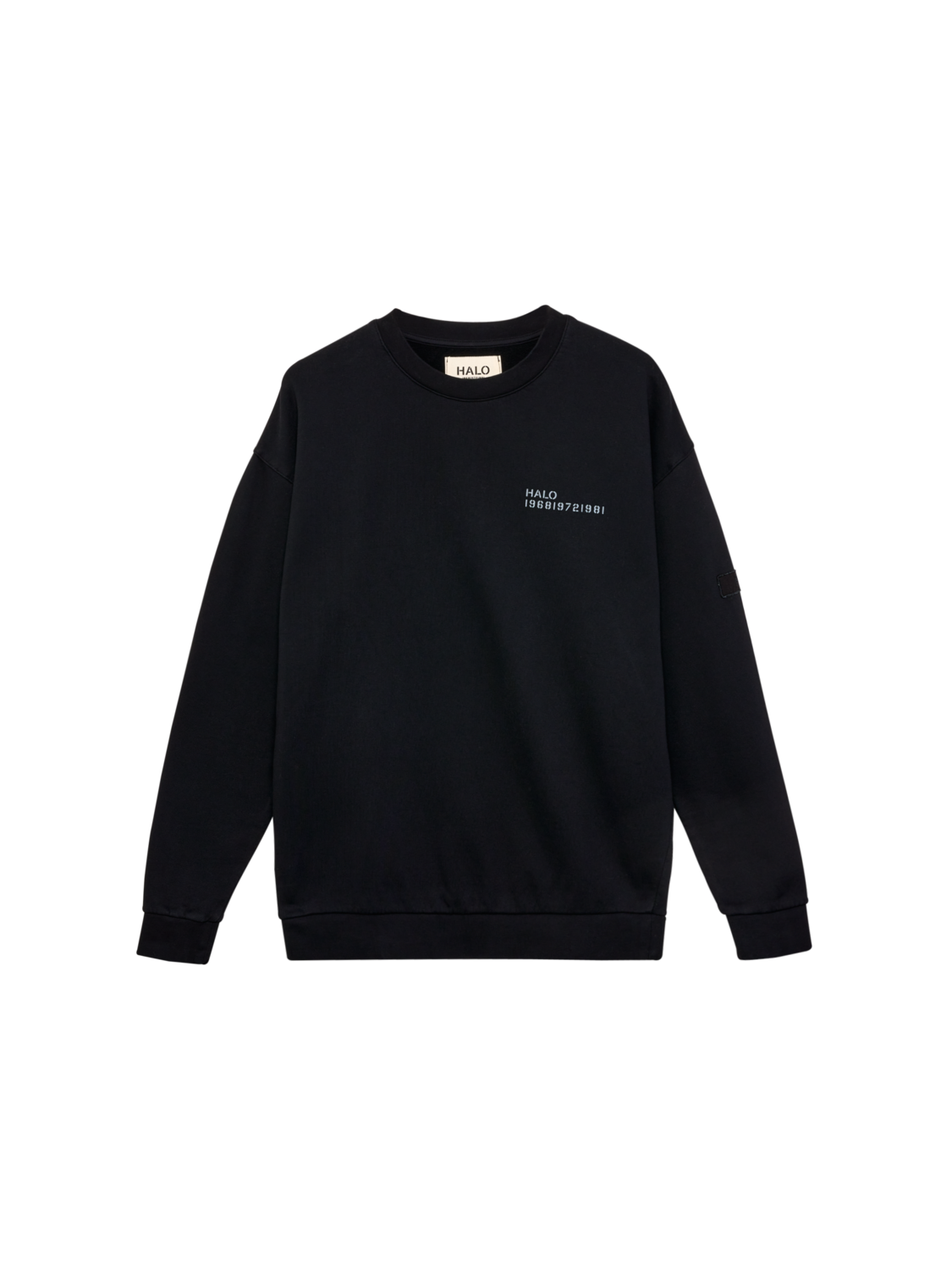 HALO COTTON CREW, BLACK/FIESTA_CAZOO, packshot