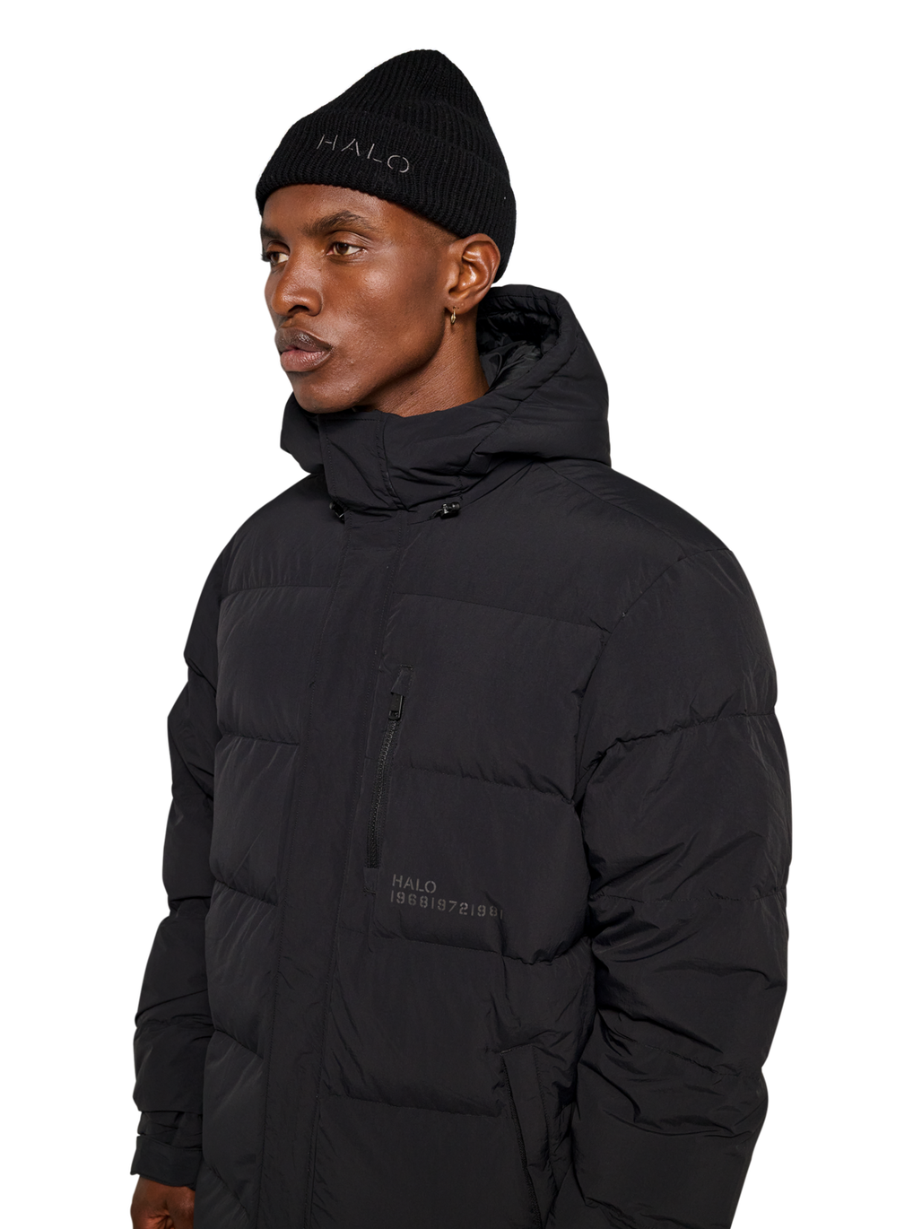 HALO MOUNTAIN DOWN JACKET, BLACK, model