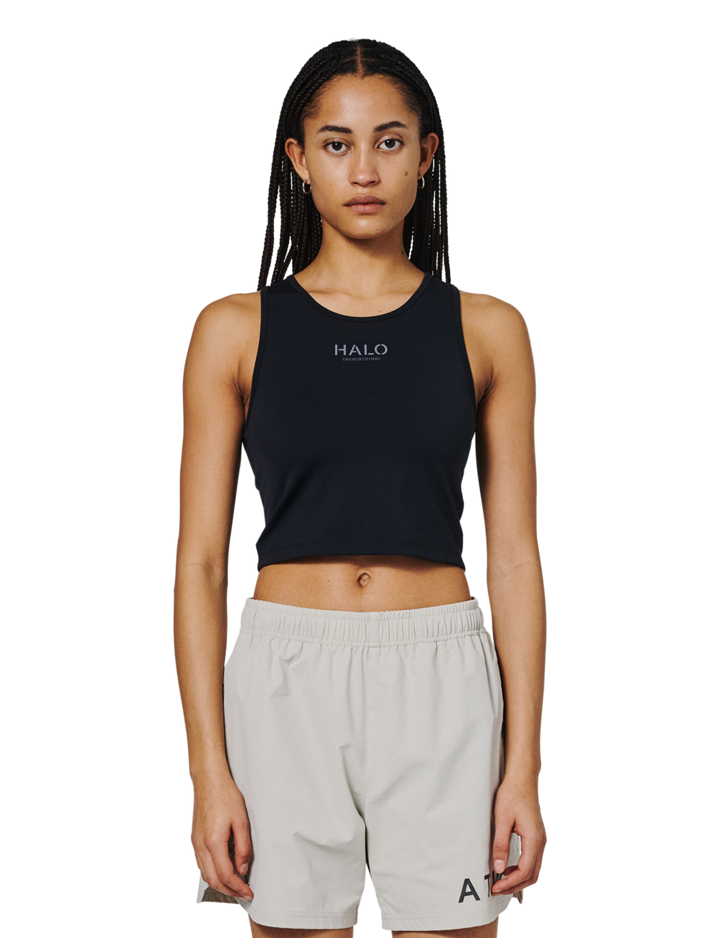 HALO WOMEN TRAINING TOP, BLACK, model