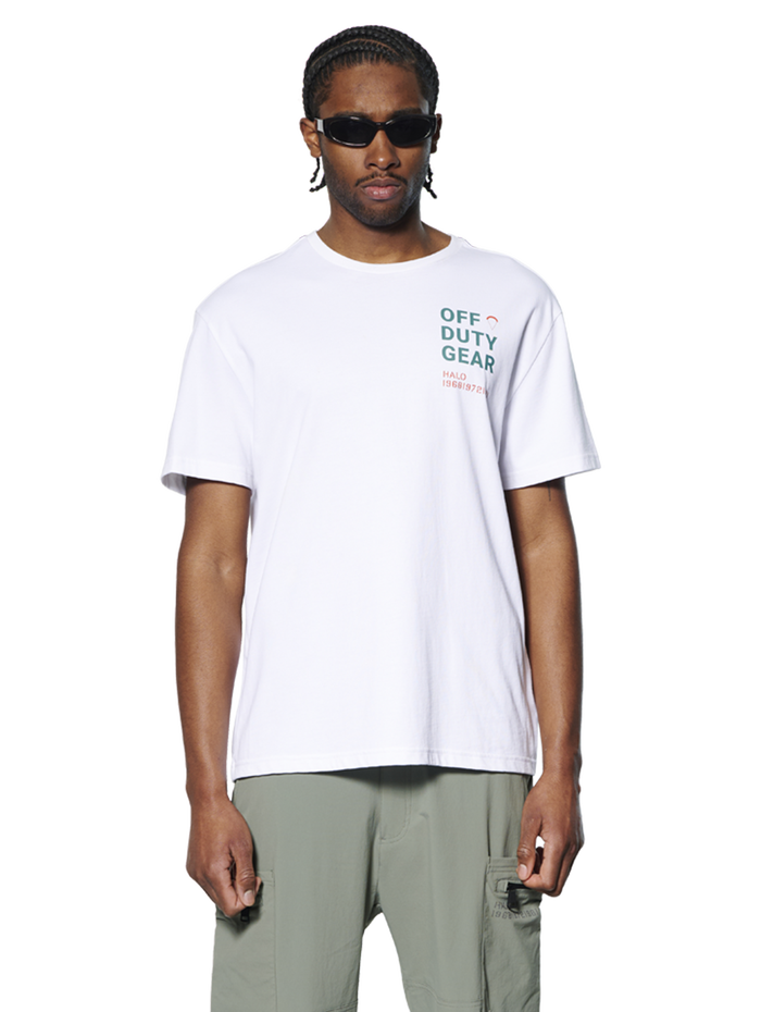 HALO AIR FORCE T-SHIRT, WHITE, model