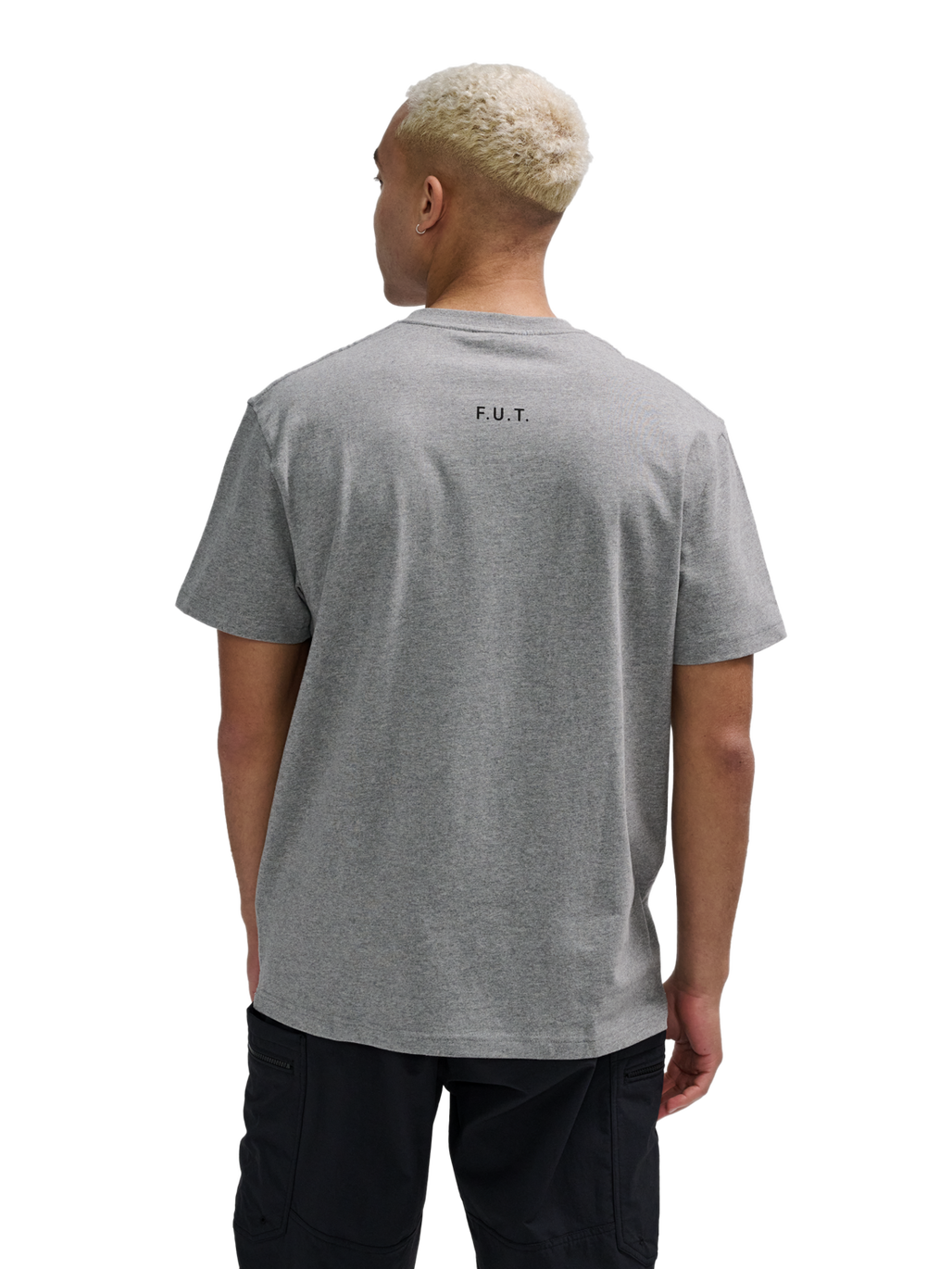 HALO ESSENTIAL T-SHIRT, GREY MELANGE, model