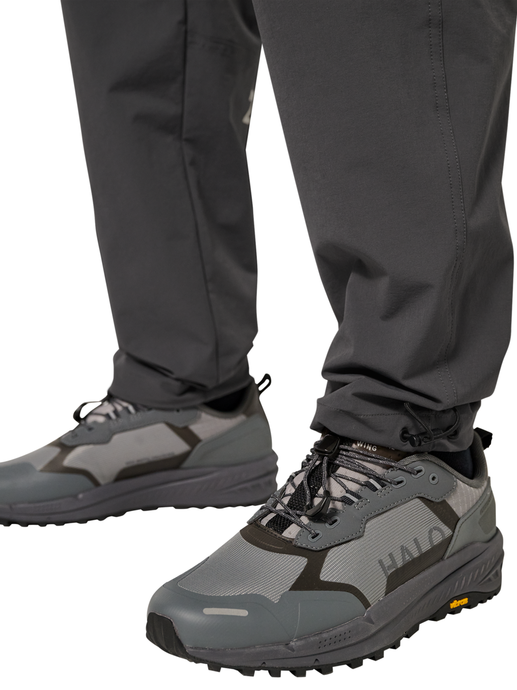 HALO TRAIL PANTS, ASPHALT, model