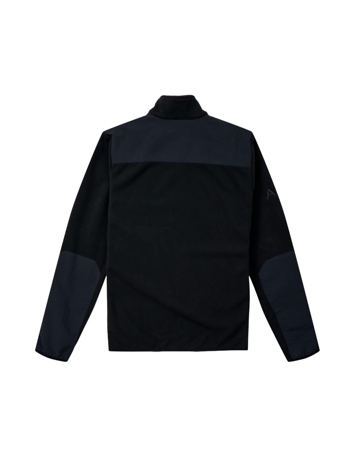 HALO BLOCKED ZIP FLEECE, BLACK, packshot