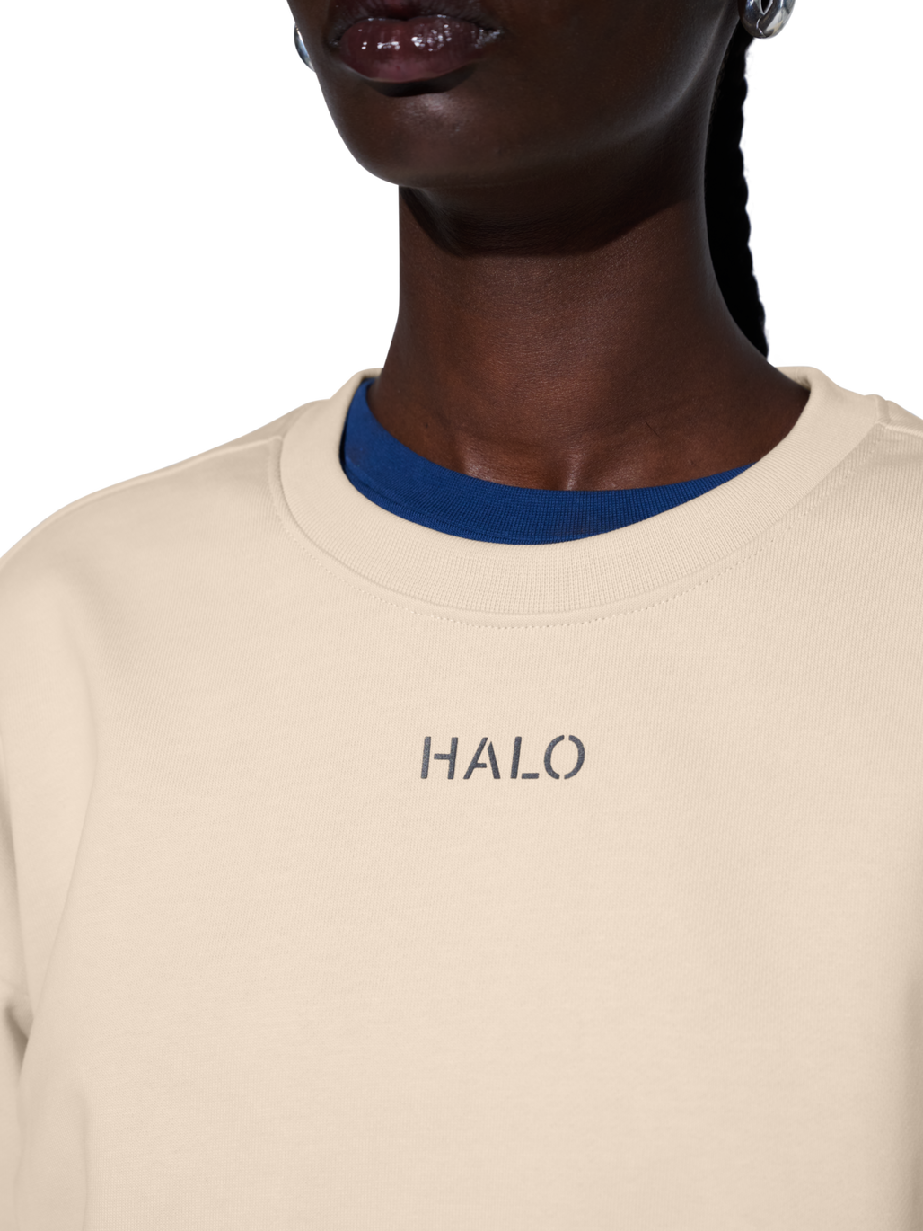 HALO DUTY CREW, OYSTER GRAY, model