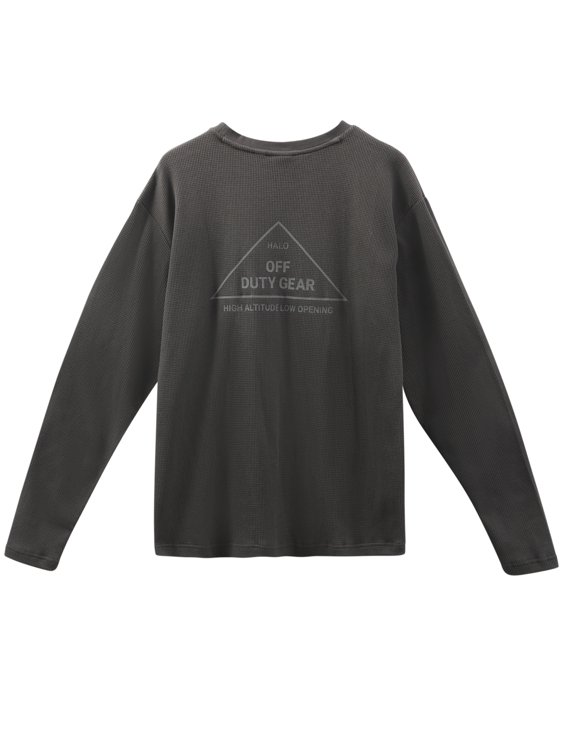 HALO GEAR WAFFLE L/S T-SHIRT, RAVEN/RAVEN, packshot