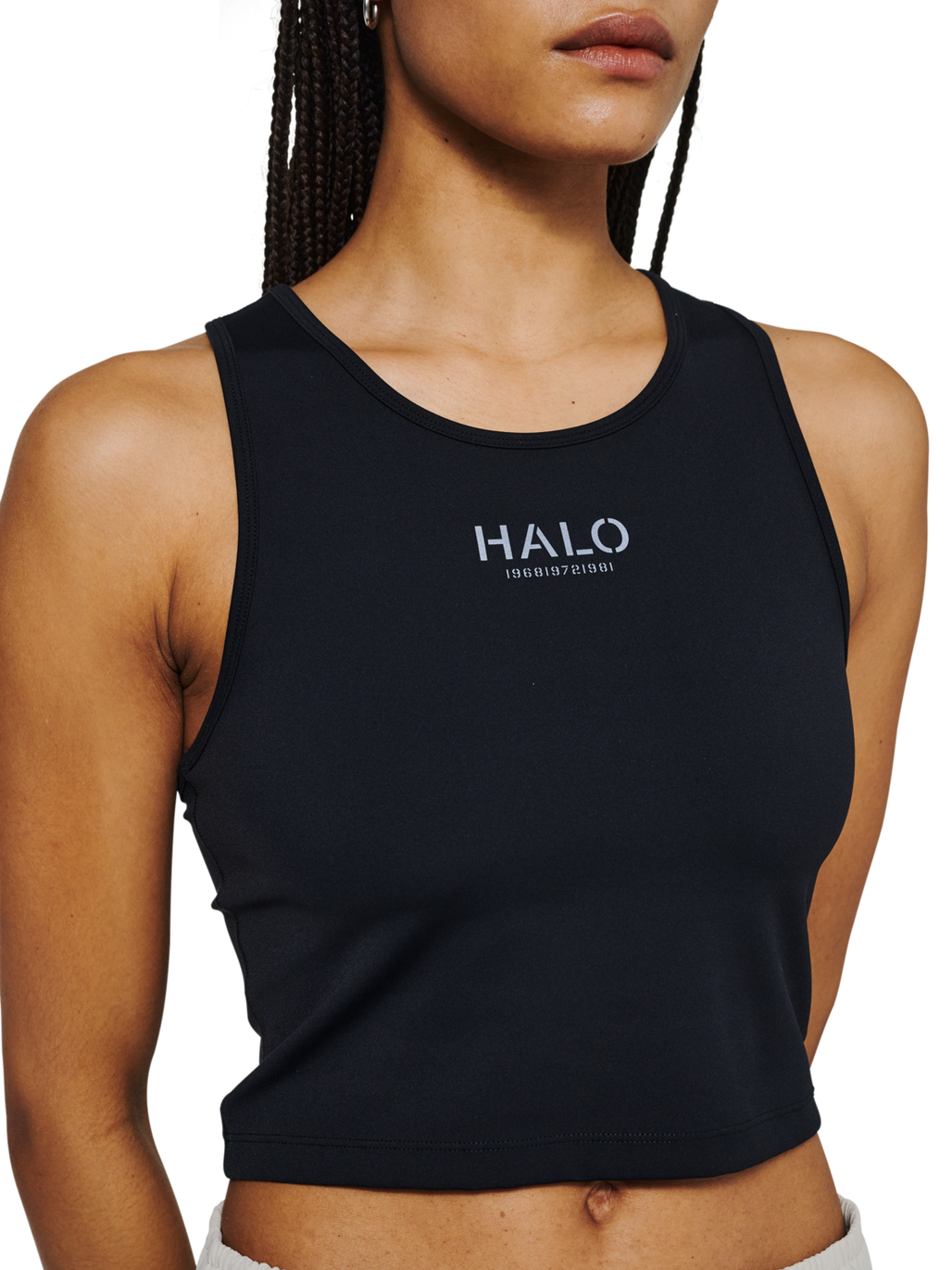 HALO WOMEN TRAINING TOP, BLACK, model