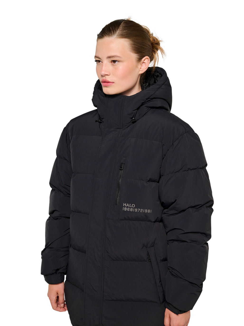HALO MOUNTAIN DOWN JACKET, BLACK, model