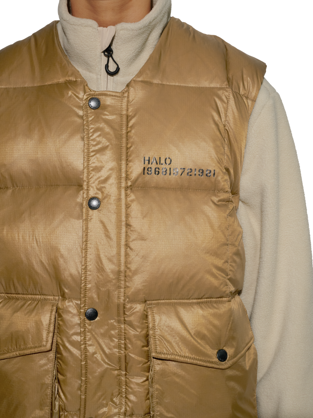 HALO TROOPER DOWN VEST, KANGAROO, model