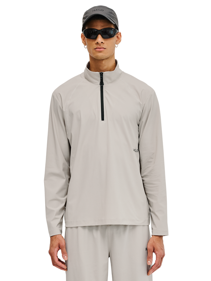 HALO APEX HALF ZIP, SILVER LINING, model