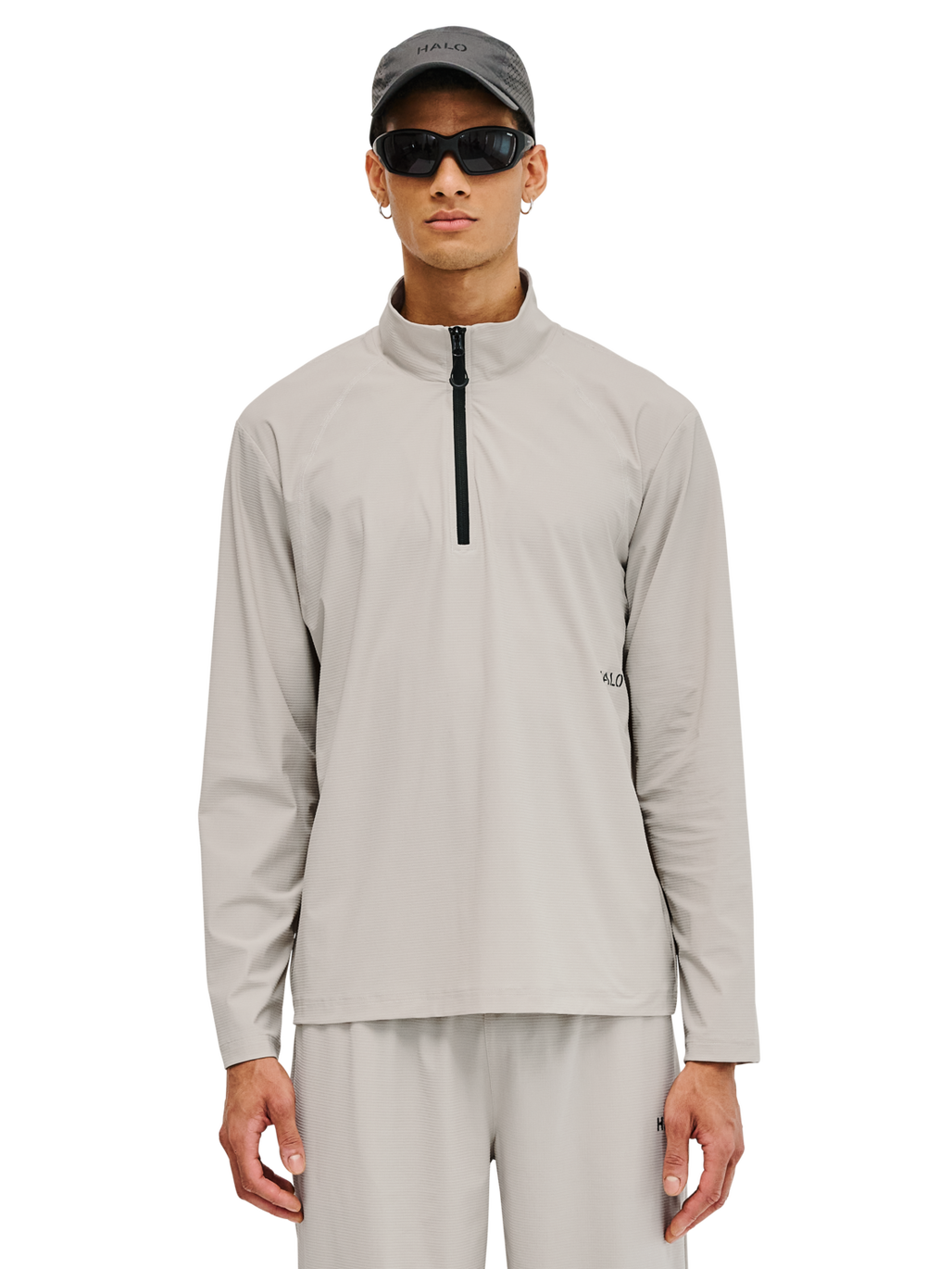 HALO APEX HALF ZIP, SILVER LINING, model