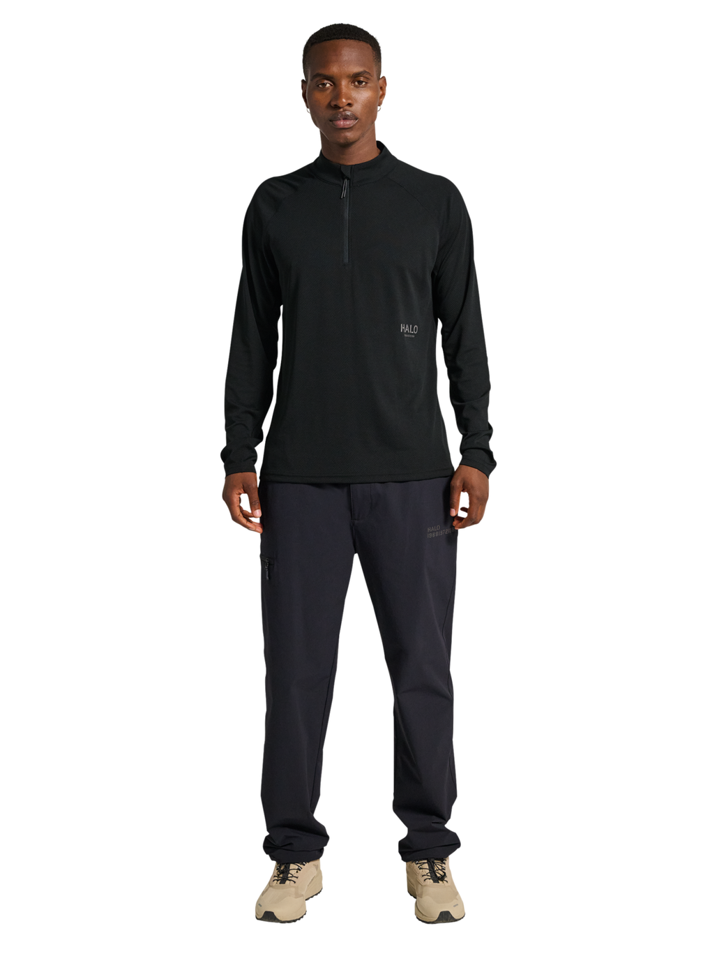 HALO SORONA HALF ZIP, BLACK, model