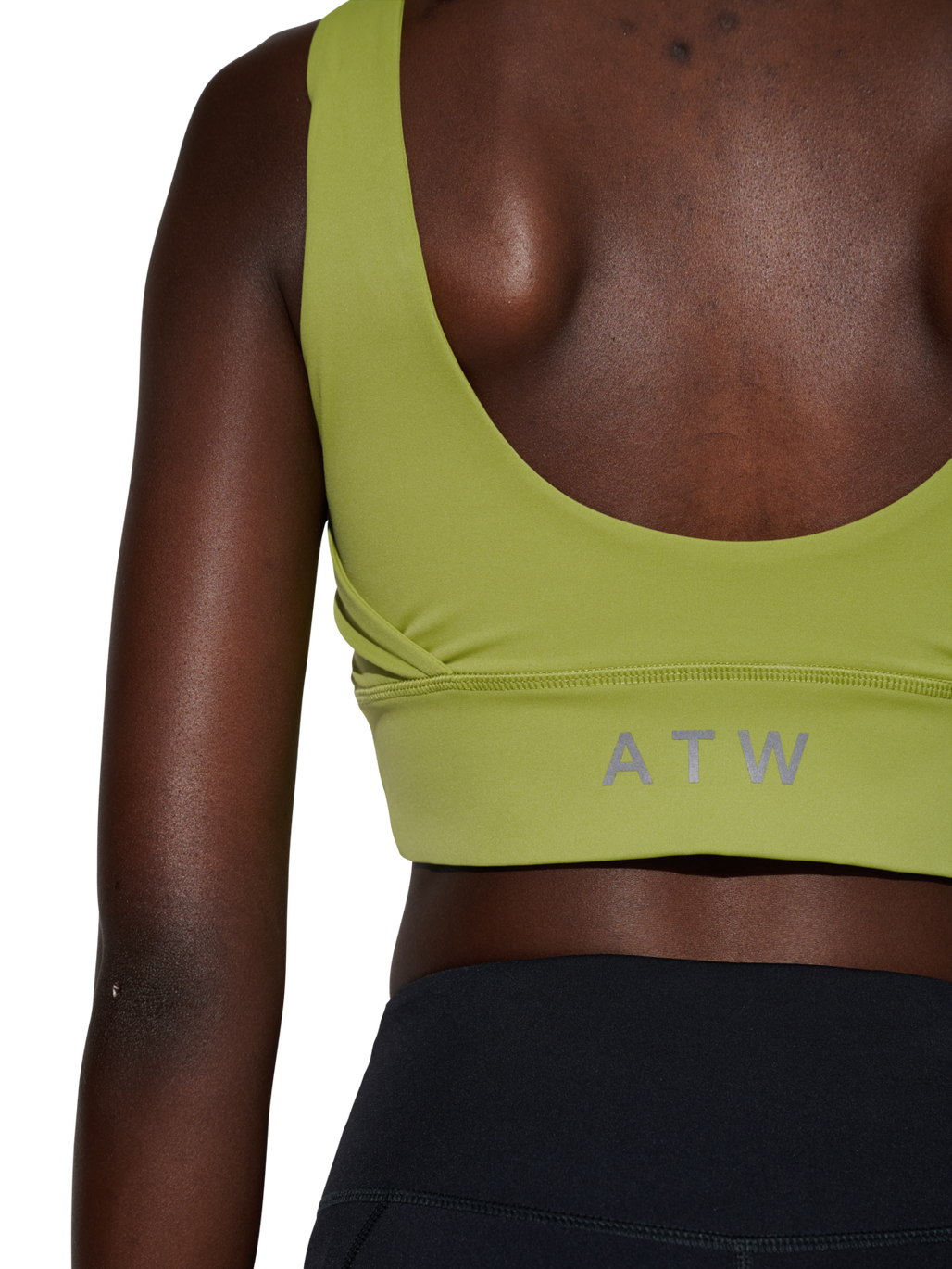 HALO WOMEN TRAINING BRA, TURTLE GREEN, model